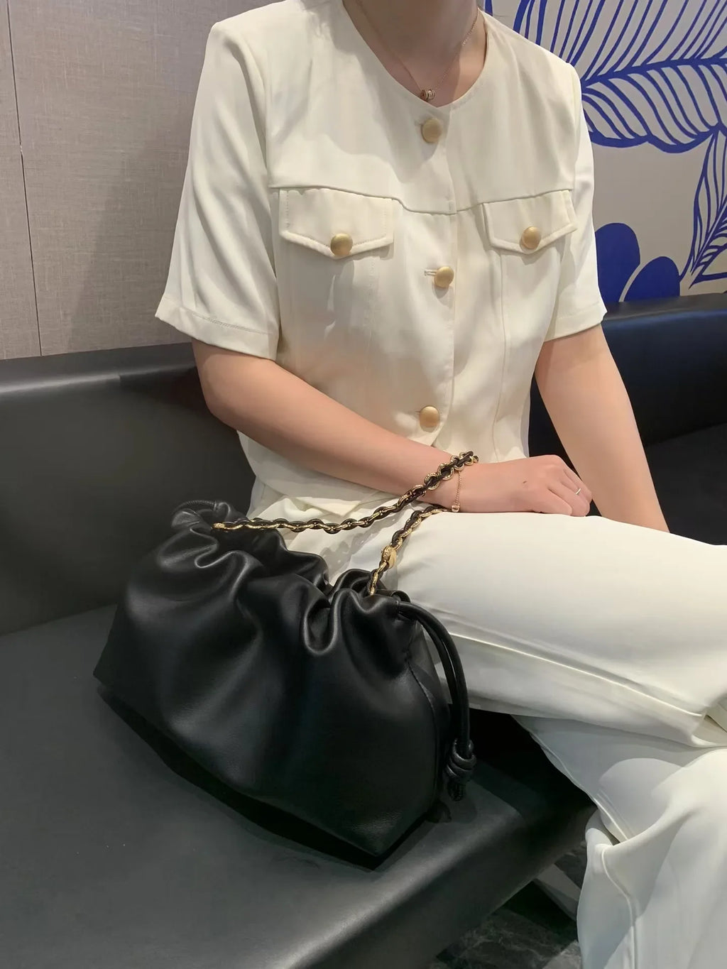 Brand Design Fashion High-grade Texture Leather Cloud Bag Luxury Ladies High Quality Cowhide  Shoulder Crossbody Bags For Women