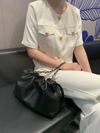 Brand Design Fashion High-grade Texture Leather Cloud Bag Luxury Ladies High Quality Cowhide  Shoulder Crossbody Bags For Women