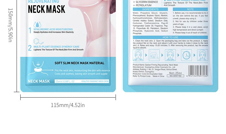 10PCS Collagen Anti Wrinkle Neck Mask Anti Aging Fade Fine Lines Firm Skin Moisturizing Brighten Rejuvenating SkinCare Cosmetics