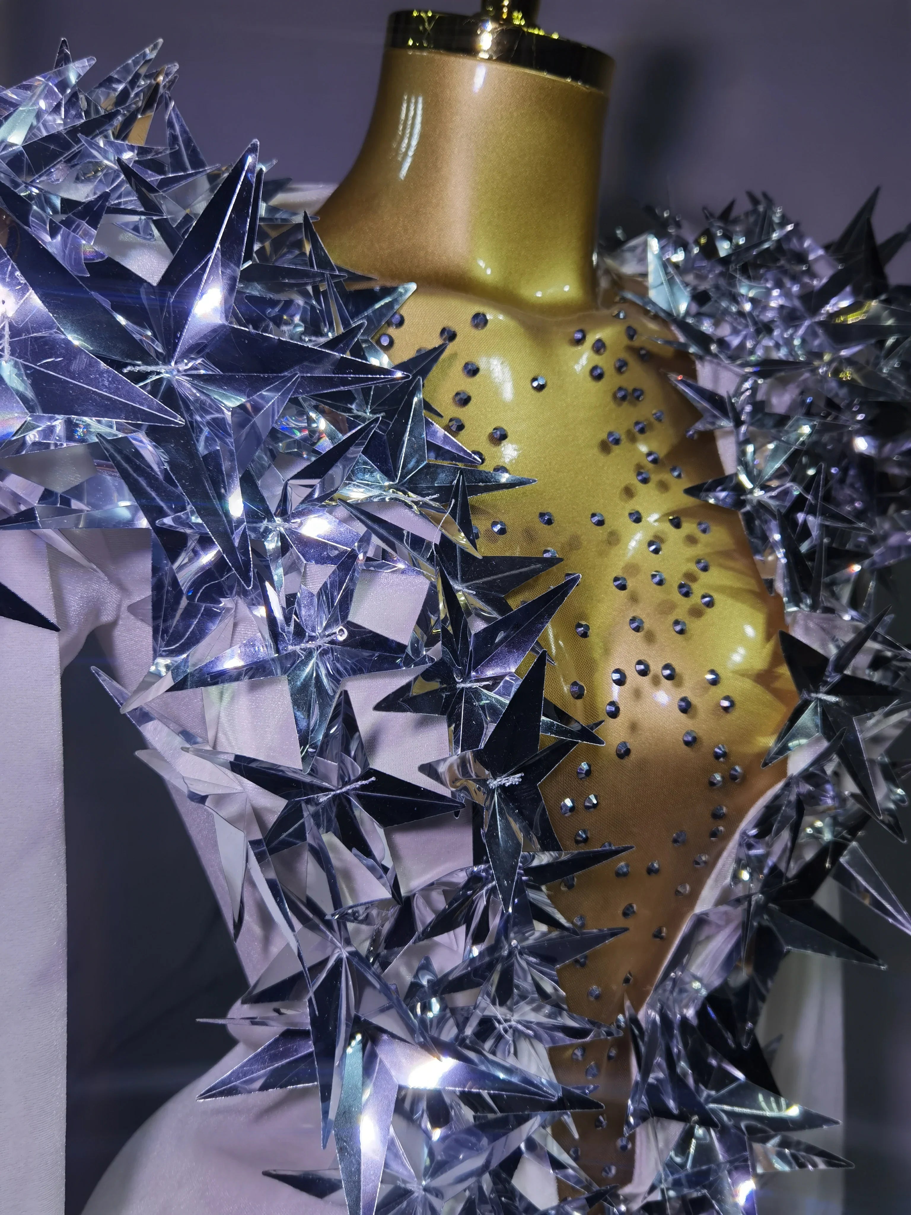 2025 New Shiny Black Rhinestone Velvet Long Sleeve Bodysuit Women Evening Party Club Gala Hosts NightClub Bar Stage Costumes