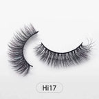Dropshipping Reuseable Natural Long 12-15mm 3D Faux Mink Lashes Fluffy Volume False Eyelashes Cruelty Free Wispy Makeup Lashes