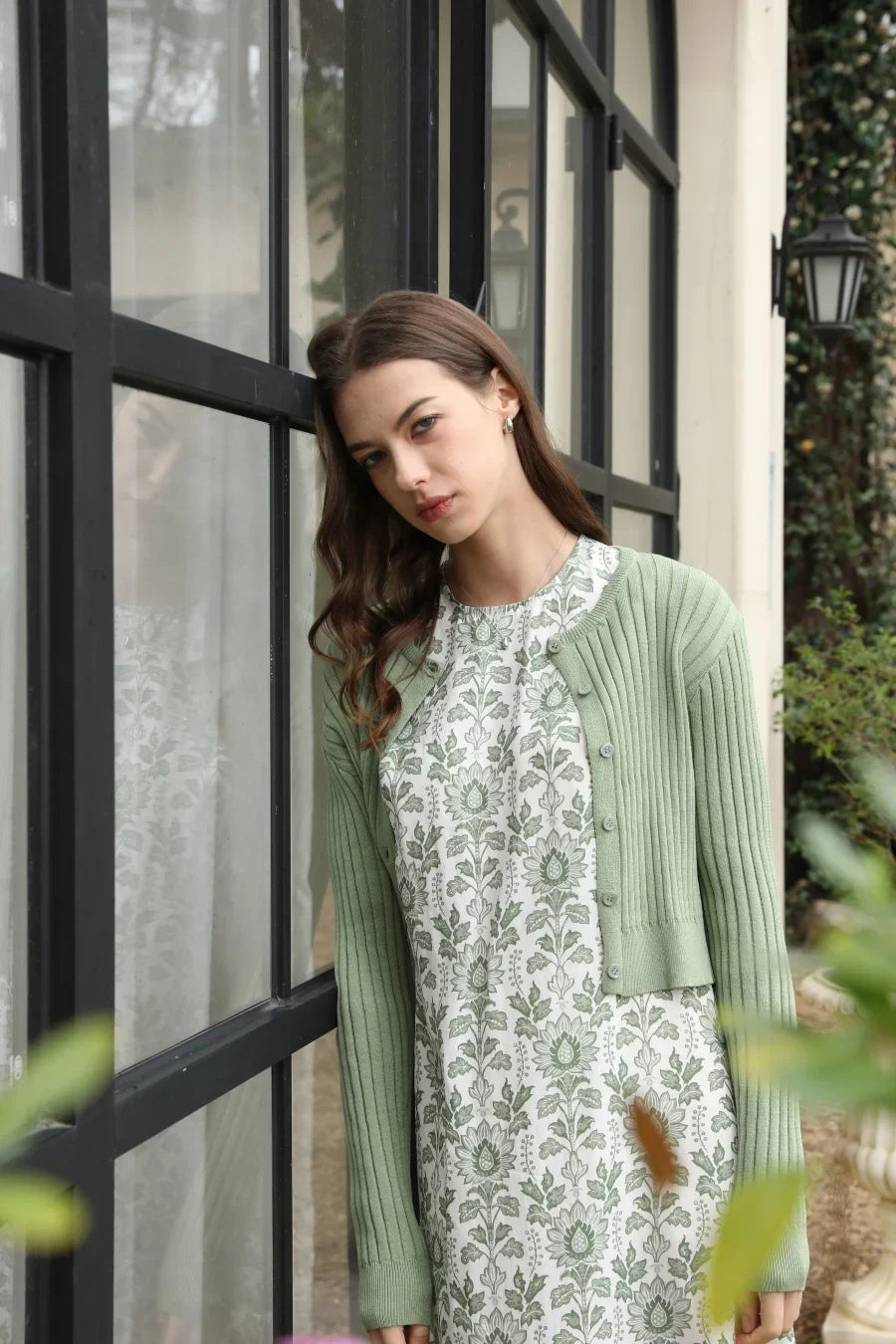 AS 2025 spring summer linen shirt + dress collection high quality print linen and knitting cardigan woman outfit