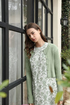 AS 2025 spring summer linen shirt + dress collection high quality print linen and knitting cardigan woman outfit