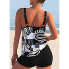 2024 Women's Sexy New Swimsuits Plus Size Printed Beachwear Summer Beach Ladies Casual Fashion Tankini Swim Wear