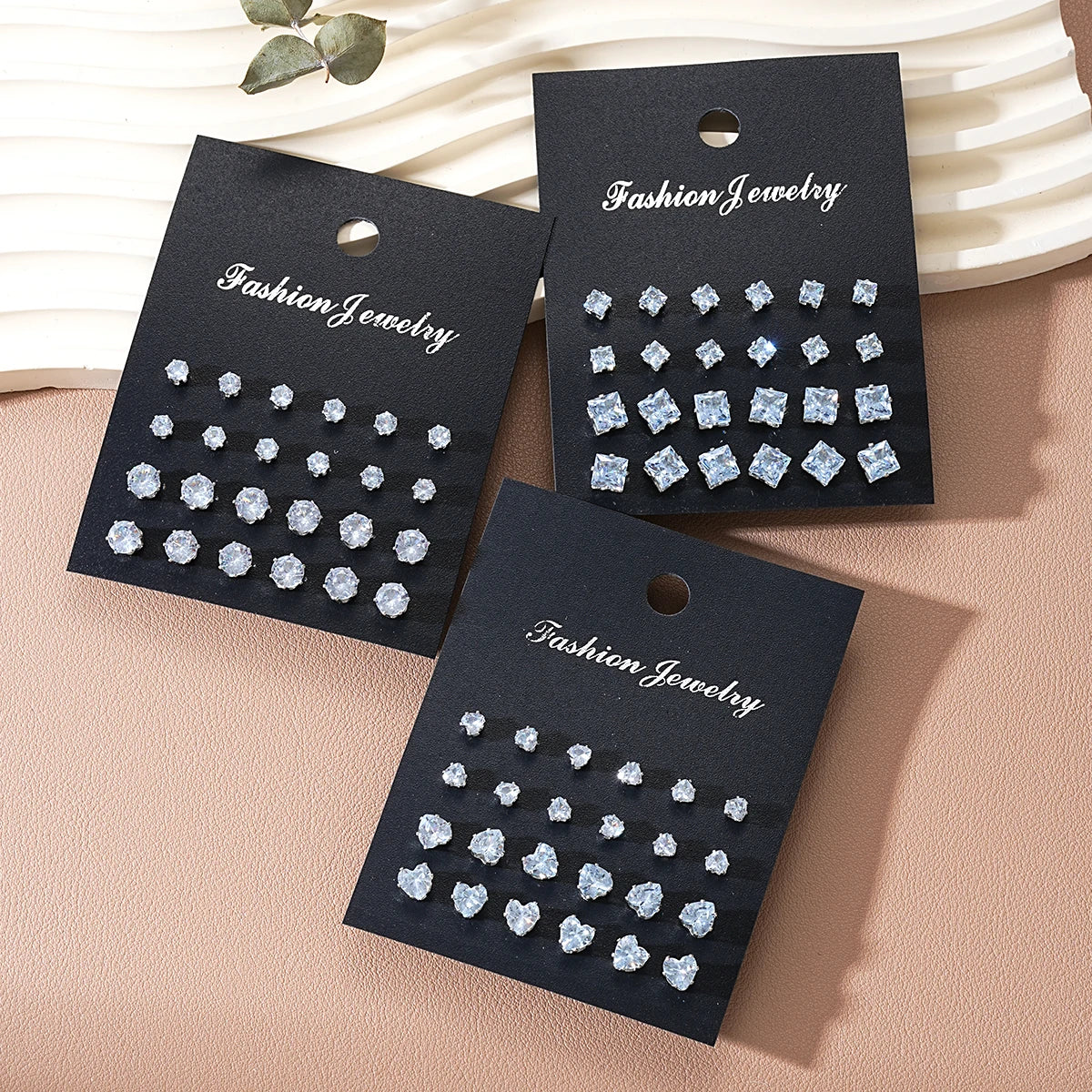36 Pcs Simple Shiny Rhinestone Stud Earrings Set for Women Fashion Crystal Zircon Pearl Earring New Jewelry Accessories Gifts