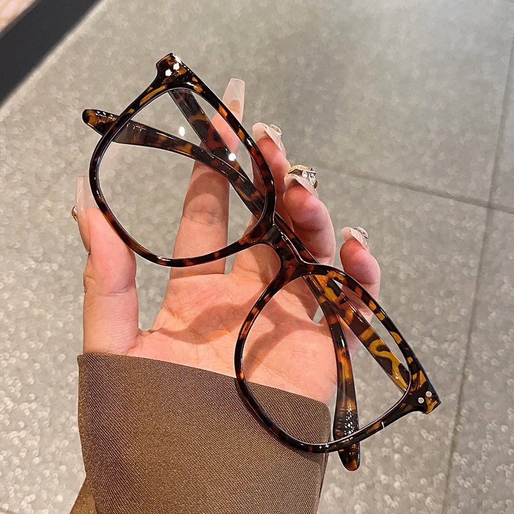 1Pc/3Pcs/4Pcs/6Pcs European and American Classic Popular Square Frame Glasses Set Men's and Women's Fashion Glasses