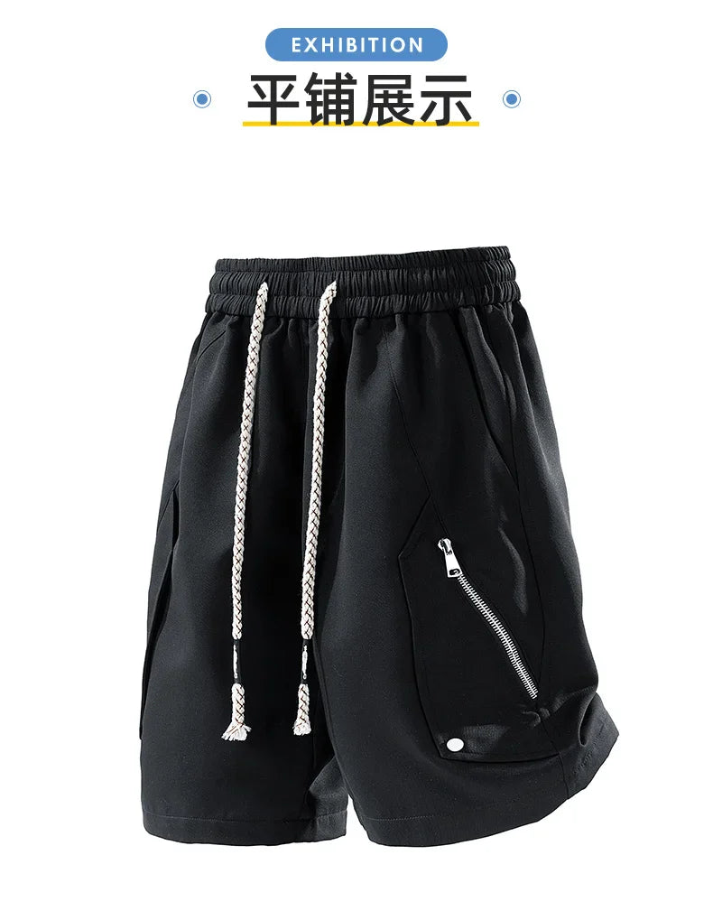 1501 Men's shorts in sizes 6XL, 7XL, 8XL, summer new men's shorts, sport solid color casual pants, five-point fitness sport pant