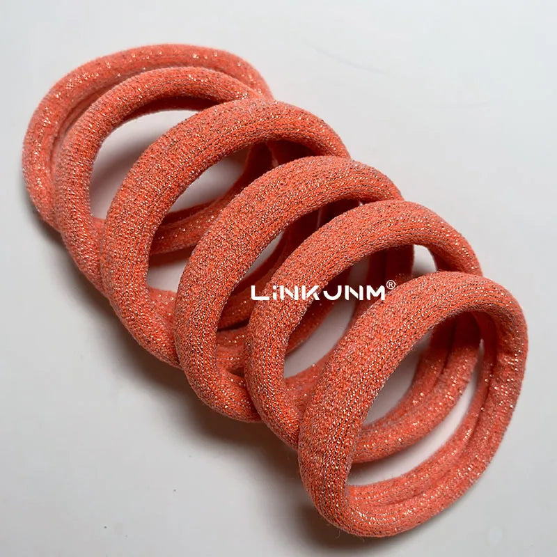 6PCS Women Glitter Hair Scrunchies Girls Elastic Hair Rubber Bands Hair Holder/Gum Hair Accessories Ponytail Hair Holders