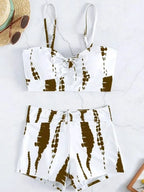 2025 Print High Waist String Two Piece Bikini Women Swimwear Female Swimsuit Bathers Bathing Swimming Suit Beachwear Summer