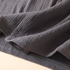 2025 Japanese New Spring/Summer Couple Kimono Robe 100% Cotton Crepe Cloth Men's and Women's Bathrobe Thin Home Sleeping Robe