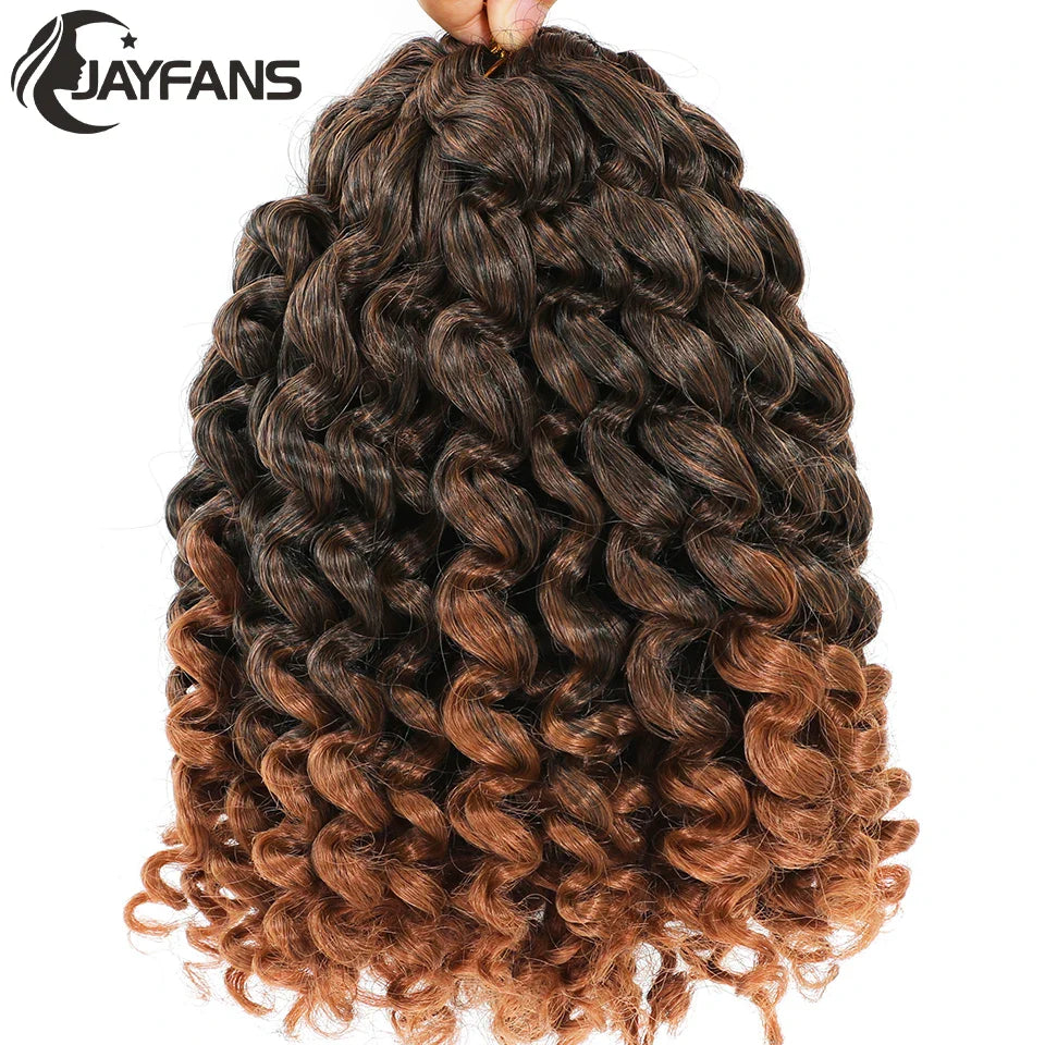 1- 5 Packs 8 inch Jumpy Wand Curl Jamaican Bounce Crochet Hair Natural Black Wand Curls Crochet Hair Short Curly Crochet Braids