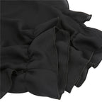 Chiffon Solid Color Shirts Women Loose Ruffled V Neck Long Sleeve Blouses Tops Female 2024 Autumn New Lady Streetwear Top