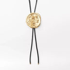 2024 New ZAA Cowboy Style Badge Necklace, Geometric Engraved Rose Adjustable Necklace, Party and Banquet Jewelry