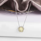 7 colors classic simple five-leaf flower pendant necklace natural stones clover Choker Chain for women party daily wear jewelry
