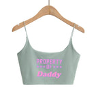 DADDY'S GIRL Pink Letters Hot Tops for Women Sexy Tank Top Women's Outerwear Cute Tops New Fashion Female Clothes Women Clothing