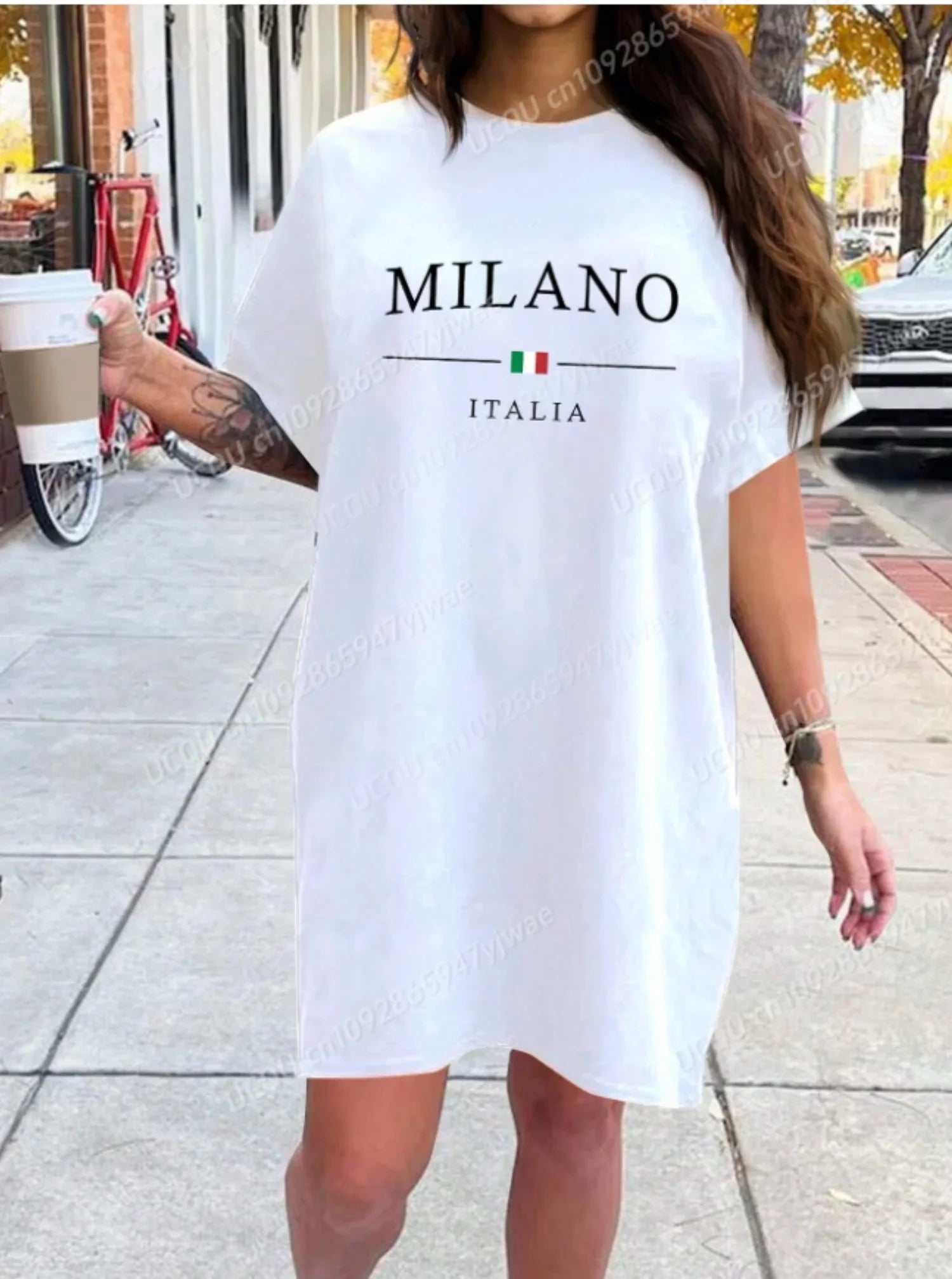 2025 Summer New Women T-Shirt Dress Loose Casual NEW YORK Printed O-Neck Lady Short Sleeve Pullover Dresses Women Clothing