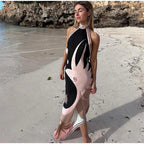 elegant Women's Formal Office Blazer Contrast White Cuff Single Breasted Lapel Jacket Loose Fit Casual Daily Streetwear Outfit