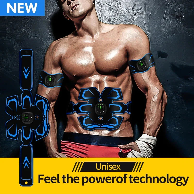 Abdominal Muscle Trainer Electric Press Simulator Massager ABS Smart Arm and Hip Abs Stimulating Belt