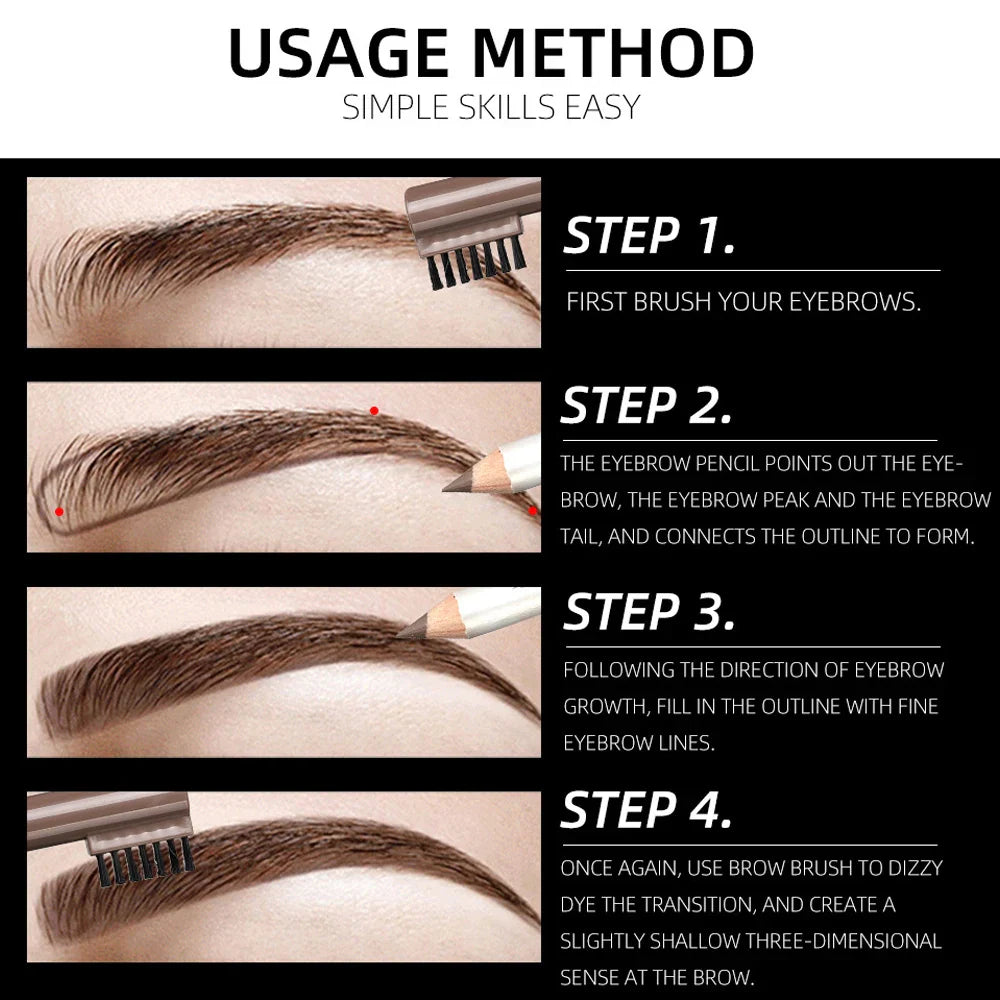 1pcs Eyebrow Pencil Waterproof Art Tint Makeup Eye Brow Pen Enhancers Long Lasting 5 Colors Eyebrow Pen Women Beauty Cosmetic