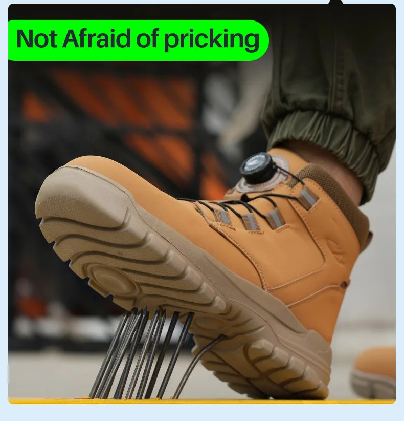 48 Size Steel Toe Cap Light Breathable Sneaker For Men Unisex Work Safety Shoes  Anti-smash And Anti-puncture Safety Sneakers