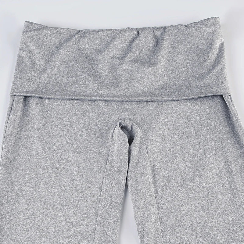 Cuteandpsycho Solid Chic Casual Straight Pants Basic Streetwear 2000s Y2K Trousers for Women Fashion Korean Harajuku Bottoms