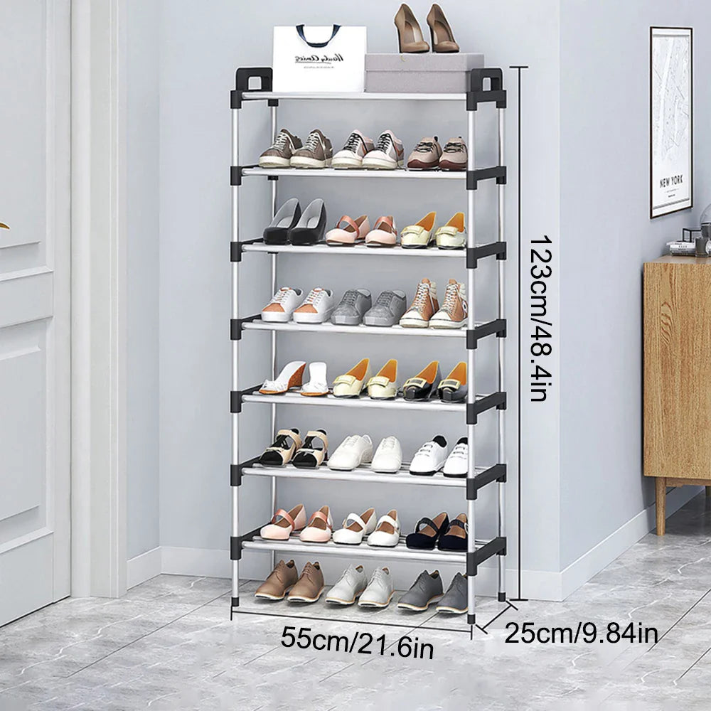 3-7Floor Simple Shoe Rack Multi Layer Dustproof Household Doorstep Shoe Cabinet Storage Space Saving Assembly Of Small Shoe Rack