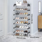 3-7Floor Simple Shoe Rack Multi Layer Dustproof Household Doorstep Shoe Cabinet Storage Space Saving Assembly Of Small Shoe Rack