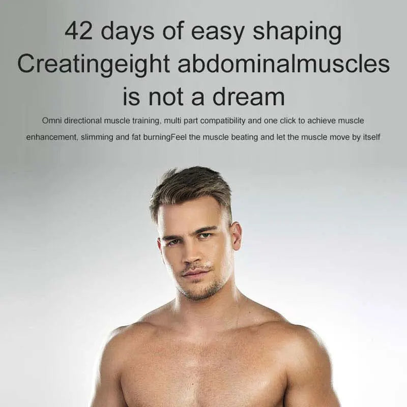 Abs Trainer EMS Abdominal Muscle Stimulator Electric Toning Belt USB Recharge Waist Belly Weight Loss Home Gym Fitness Equiment