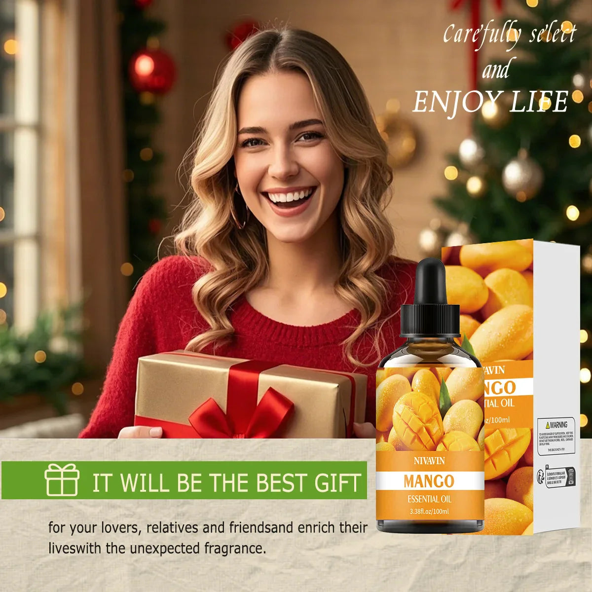 30ml/60ml/100ml mango essential oil is suitable for facial hydration, moisturizing, hair care, skin care, and perfume making