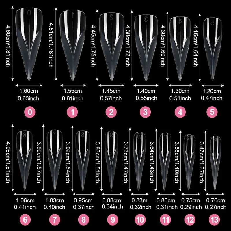 140Pcs 3D False Nails Press On Nails Extenison Tips Bendable Dual Form Full Cover DIY Nail Art Manicure Decoration Fake Nail Tip