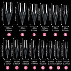 140Pcs 3D False Nails Press On Nails Extenison Tips Bendable Dual Form Full Cover DIY Nail Art Manicure Decoration Fake Nail Tip