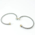 1PC Cable Bracelet for Women Gemstone Open Cuff Bracelet Bangle Bracelet Pearl Bracelet for Girls Best Gift for Women Friend