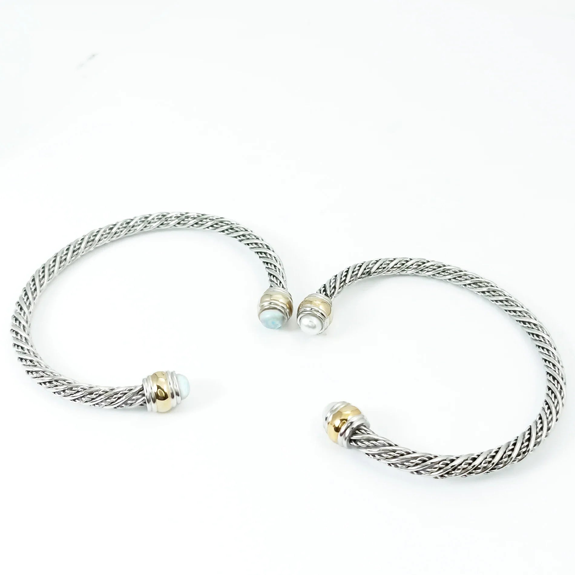 1PC Cable Bracelet for Women Gemstone Open Cuff Bracelet Bangle Bracelet Pearl Bracelet for Girls Best Gift for Women Friend