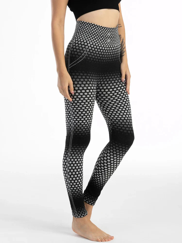 CUHAKCI Camouflage Printed Leggings Women Seamless Denim Sports High Waist Tights Workout Fitness Elastic Pants Stretch Jeggings