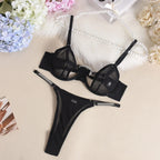 Ellolace Rhinestone Lingerie Onlyfans Kit Sexy Push Up Underwear Without Censorship Matching-Two-Piece Onlyfans Fantasy Clothing