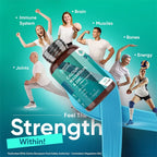 Calcium, Magnesium, Zinc and Vitamin D Supplement - Supports Immune System and Bone Health and Enhances Nutrient Absorption