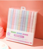 12 Pcs/Set Double Tip Highlighter Pens Kawaii Manga Markers Midliner Pastel Gel Set Stationery Journal School office Supplies