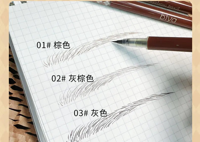 0.01mm Ultra Fine Liquid Eyebrow Pen Long Lasting Black Brown Waterproof Non-smudge Colorfast Natural Eye Brow Makeup Cosmetics