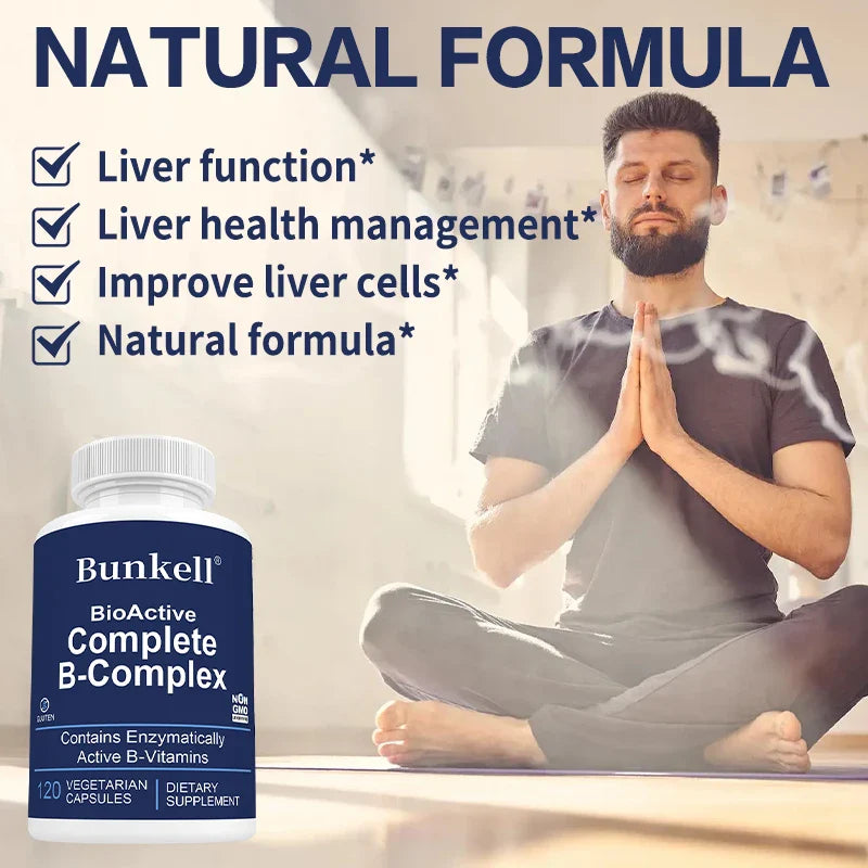 Bioactive Complete B Complex, Supports Liver, Immune System, Promotes Healthy Energy, Metabolism, Complete B Vitamins
