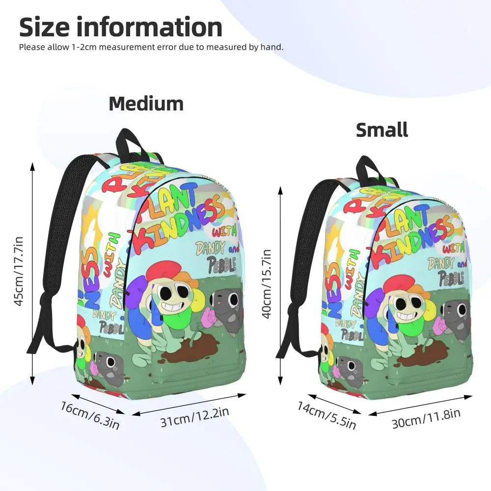 Dandys World Cool Backpack Lightweight High School Hiking Travel Game Logo Daypack for Men Women Laptop Computer Shoulder Bag