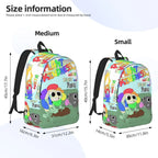 Dandys World Cool Backpack Lightweight High School Hiking Travel Game Logo Daypack for Men Women Laptop Computer Shoulder Bag