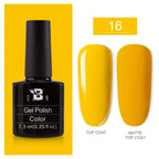 AWStorG15ml 2 IN 1 Crystal Top Coat Transparent Soak Off UV LED Nails Art Manicure Gel Nail Polish Varnishes Primer Function Gel