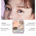 4Color Eyeshadow Palette Blush Eyeliner Eyeshadow Highlight Contour Palette Eyes Makeup Cute Beauty Cosmetics
