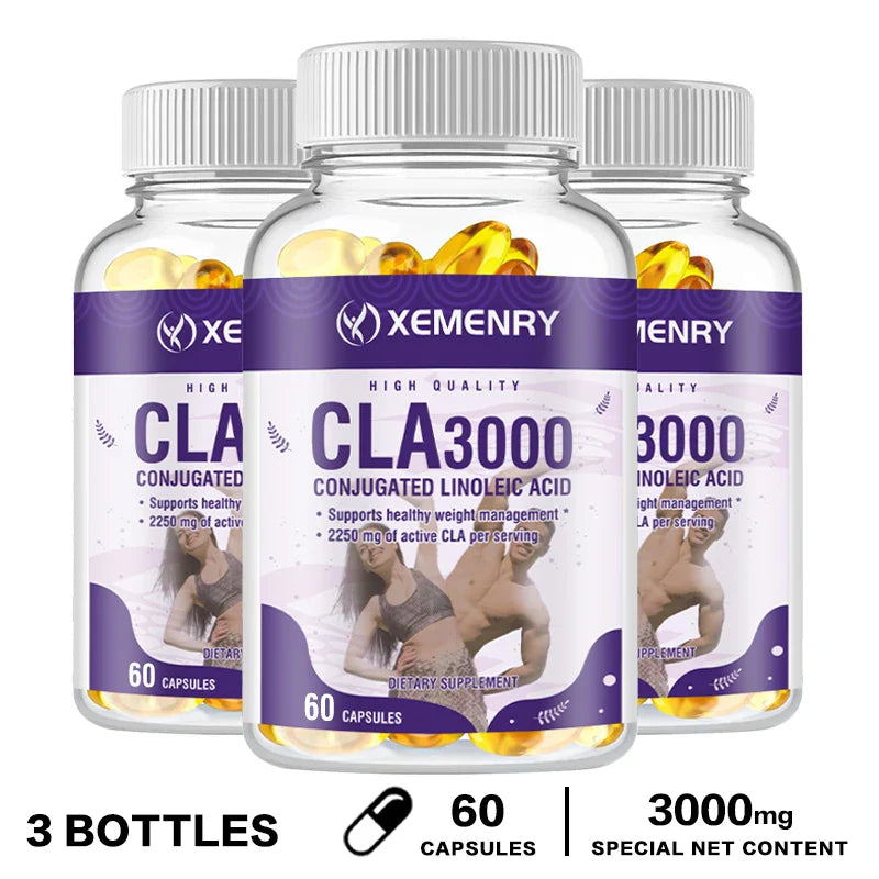 CLA 3000mg - Boost Energy, Improve Muscle Mass, and Boost Metabolism - Non GMO