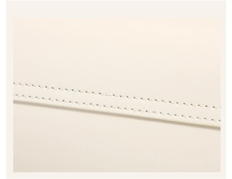 Burminsa Trendy Genuine Leather Underarm Shoulder Bags For Women 2025 Luxury Designer Crossbody Purses Flap Lock Ladies Handbags