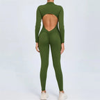 2025 Pad Zipper Long Sleeve Yoga Set Women One Piece Jumpsuit Gym Workout Shorts Fitness Bodysuit Sports Athletic Suit XP358