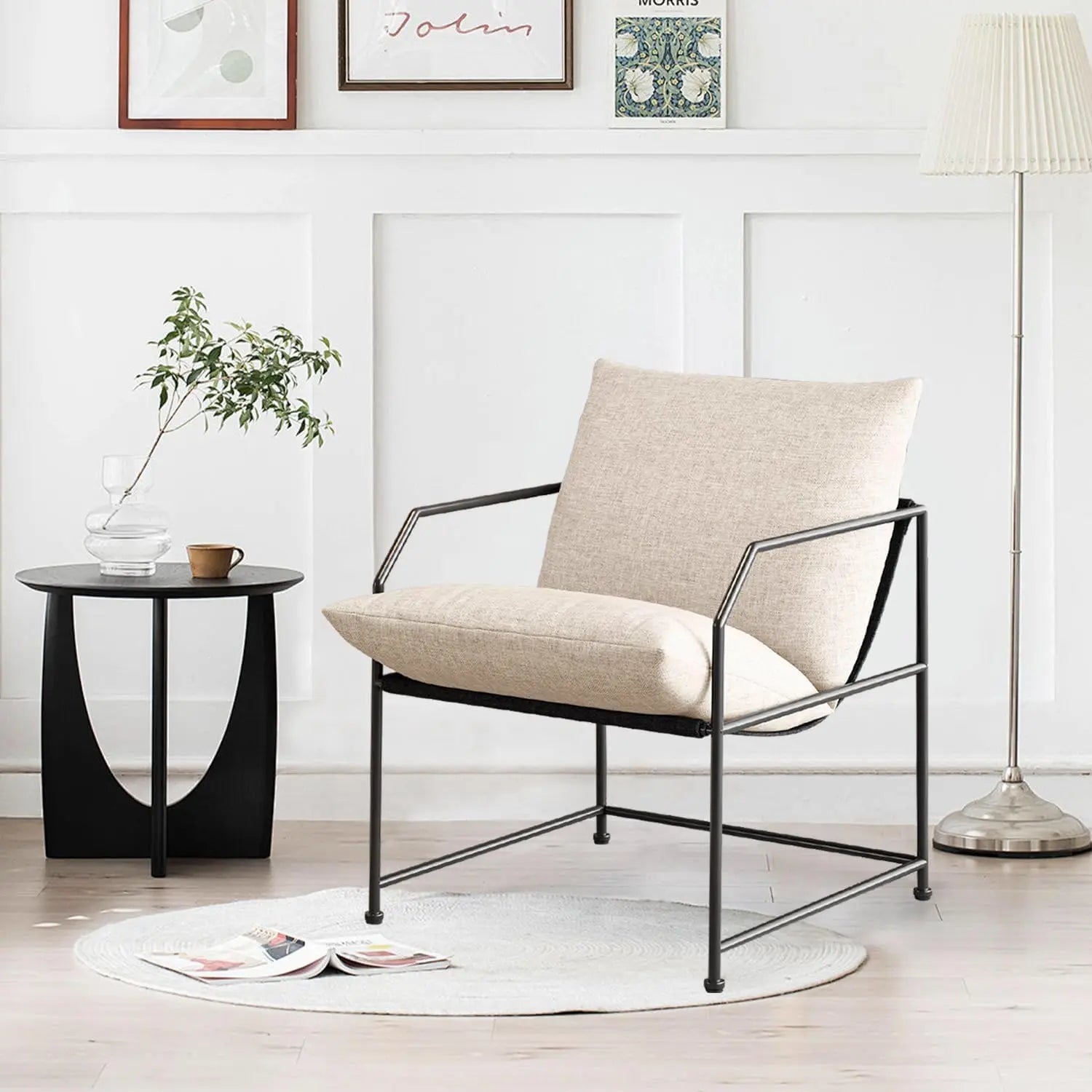 Accent Chair Living Room Chairs Accent Chairs Set of 2 Comfy Reading Chair for Bedroom Upholstered Lounge Chair Mid Century