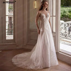 BEPEITHY Customized Strapless A Line Off Shoulder Long Sleeves Bride Ivory Wedding Dresses Glitter Court Train Bridal Gown 2025