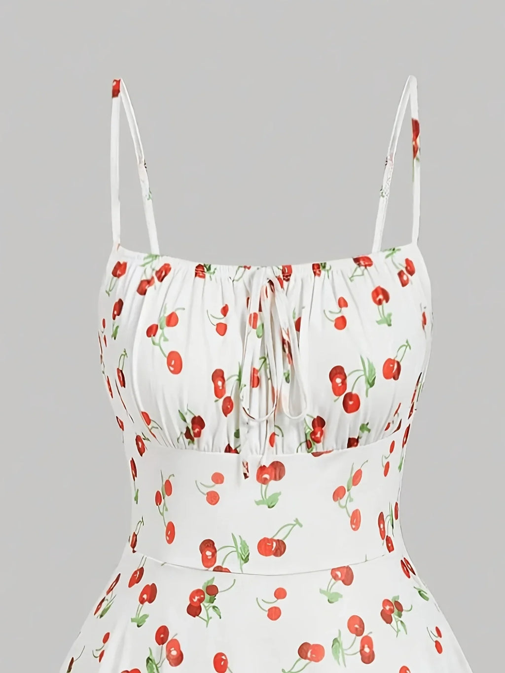 Cherry Printed Vintage Summer Dresses Y2kWomen Swing Robe Party Dress 2025 New Casual Vestidos Sexy Strapless A-Line Sundresses