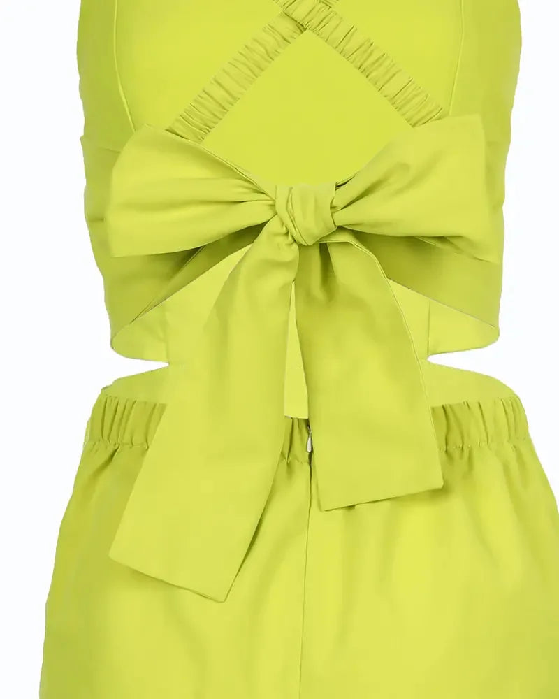 Elegant Women's jumpsuit 2024 Summer Fashion Strap Hollow Sexy Off waist Printed jumpsuit